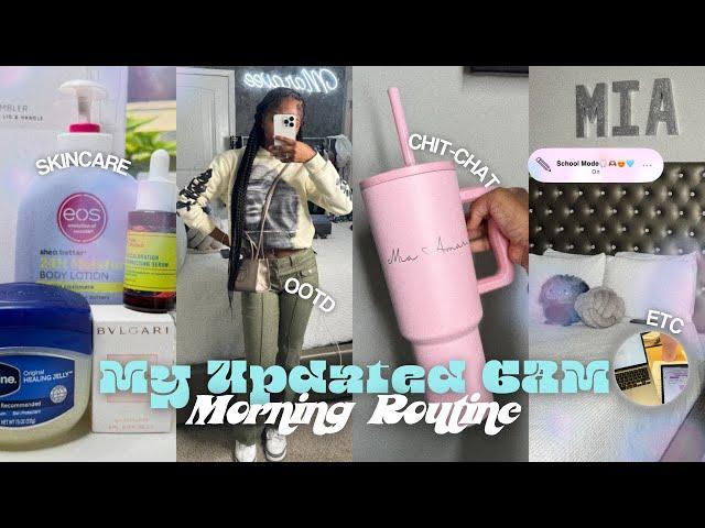 My UPDATED 6AM High School Morning Routine|grwm,what’s in my bag,chit-chat,etc|THEMIAAMARI