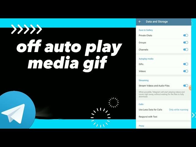 How To Turn off auto Play Media Gif On Telegram App