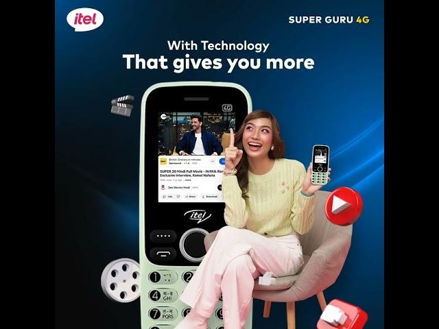 itel super guru 4g your own Youtube wala phone with the freedom to choose the network KRP MOBILE