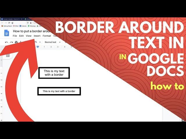 How to Put a Border Around Text in Google Docs