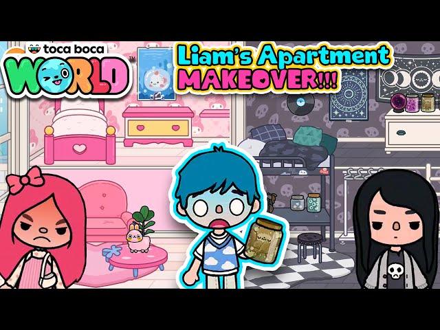 Cherry And Vidia gives Liam's Apartment a MAKEOVER! - Toca Life World