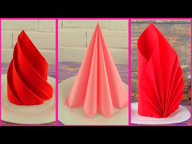 3 NAPKIN FOLD IDEAS  | How to fold a Napkin