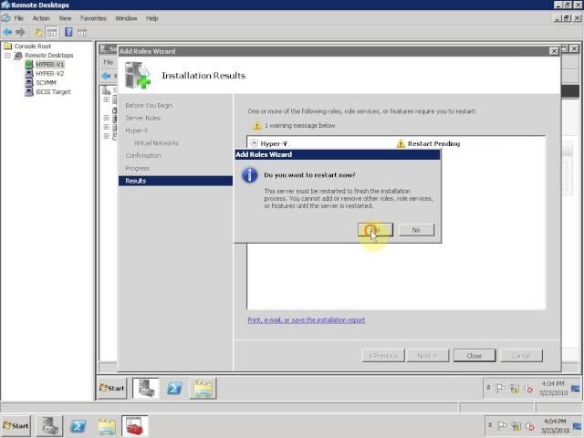 1. Install Hyper-V on Server 2012