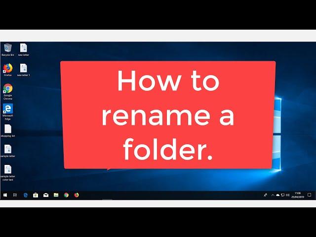 How to rename a folder.