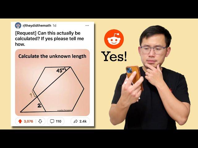 Can this actually be calculated? Unknown length of a regular hexagon! Reddit r/theydidthemath