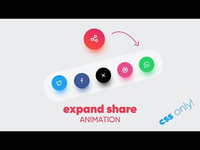 Animated Share Button HTML CSS Only