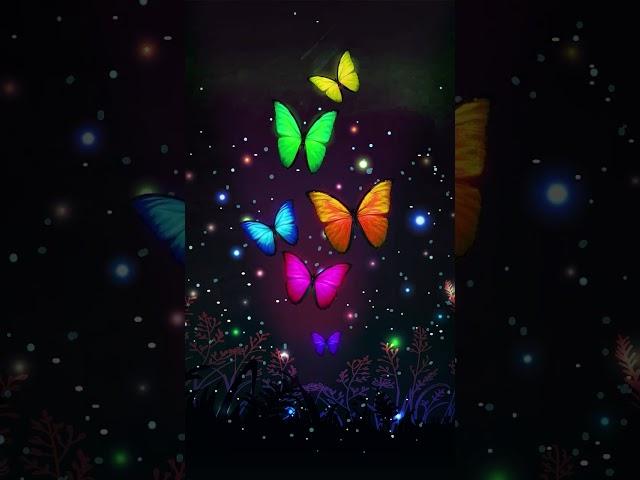 Galaxy Themes - [poly] colorful neon butterflies