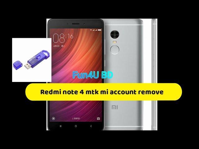 Redmi note 4 MTK mi account remove