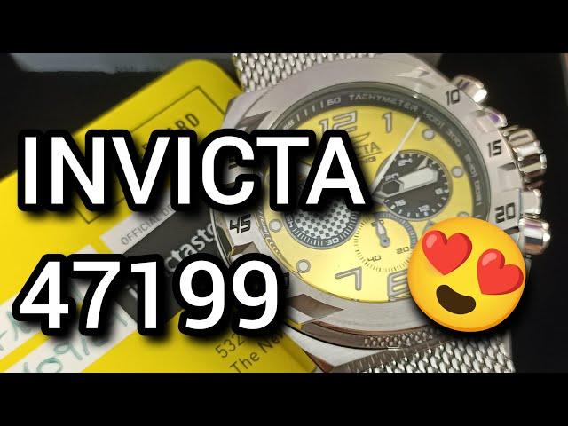 Reloj INVICTA RACING 47199 una preciosidad con cronógrafo Lumen espectacular y correa Milanesa