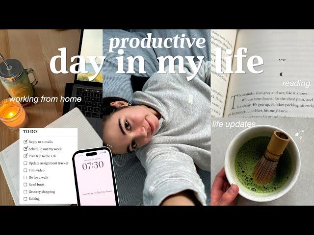 7am productive & realistic day in my life | working from home, life updates, balanced routine