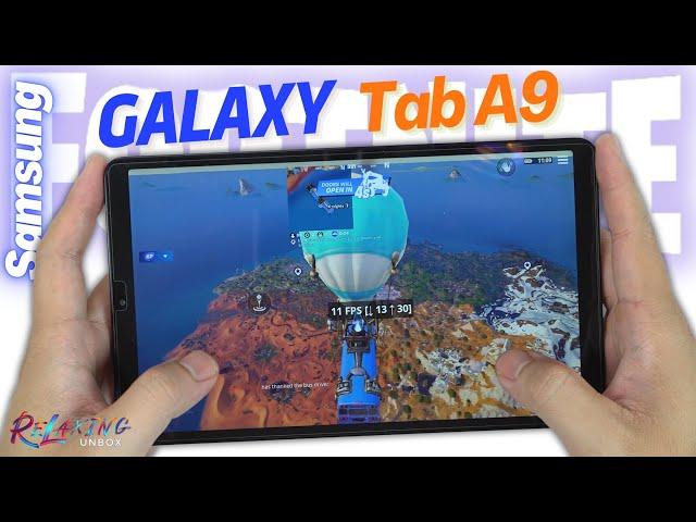 Samsung Tab A9 Fortnite Mobile Gaming Review | FPS & Battery Drain test