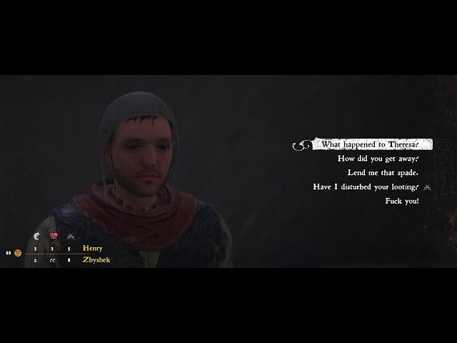 Kingdom Come: Deliverance - Homecoming: Find a Spade: Zbyshek Dialogue Tree, Dig A Grave (2018)