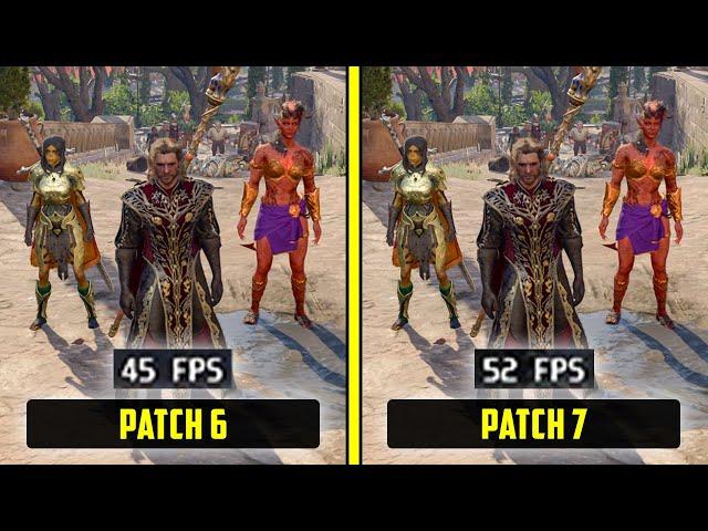 Baldur's Gate 3's Newest Patch Improves Performance! - Patch 7 vs Patch 6