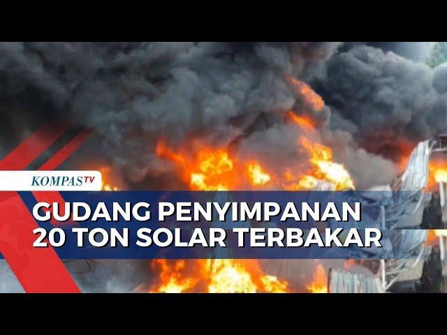 Kebakaran Hebat Melanda Gudang Penyimpanan 20 Ton Solar di Bandar Lampung