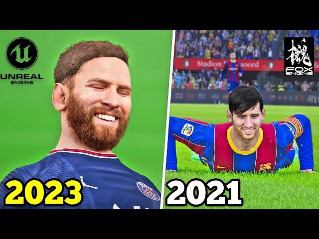 eFootball 2023 vs PES 2021  Next Gen vs Old Gen - Unreal Engine vs Fox Engine | Fujimarupes