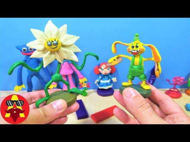 Modeling Daisy flower and Bonzo bunny with clay | Poppy playTime | Sculpting with clay | Apnod