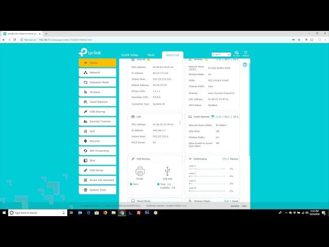 TP-Link Archer C5400X Router Walkthrough