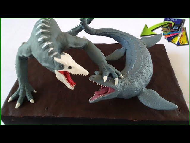 SKULLCRAWLER VS MOSASAURUS WITH CLAY / PLASTILINA.