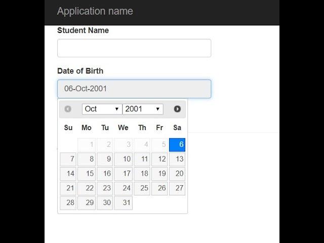 DatePicker in Asp.Net MVC using JQuery