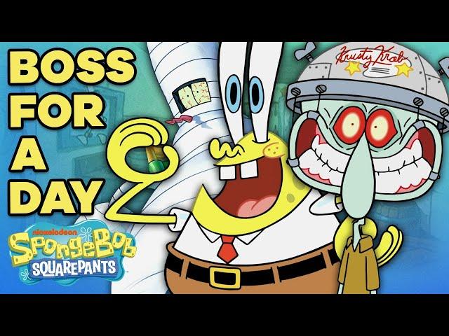 SpongeBob Takes Over the Krusty Krab  New Episode "Boss For a Day"