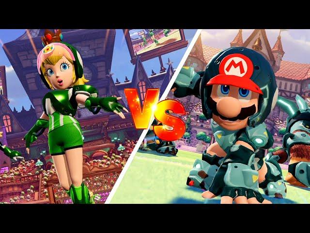 Mario Strikers: Battle League - Team Peach Vs Team Mario (Master Difficulty)