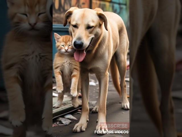 The Stray Dog Who Adopted Orphan Kittens  | Heartwarming Animal Story | Must Watch!