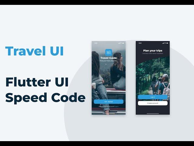 Travel UI   -  Flutter UI - Speed Code