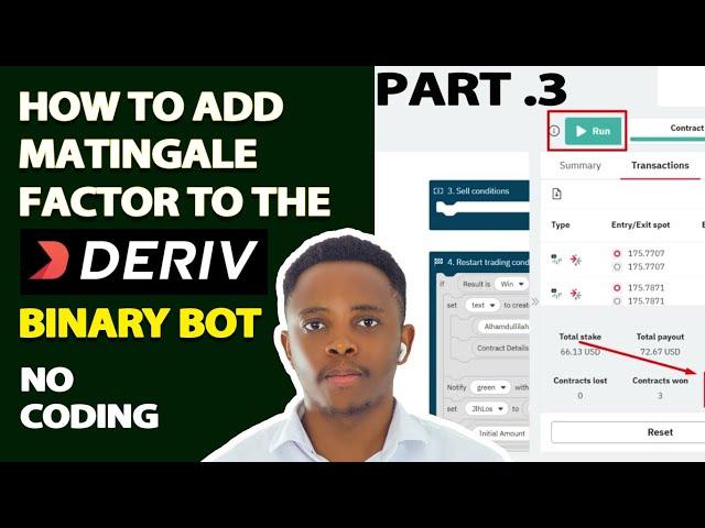 how to add martingale on your deriv binary bot