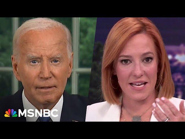 What 'struck' Jen Psaki on Biden’s historic Oval Office speech on stepping aside