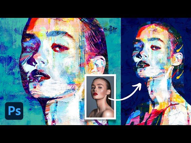 The Best Abstract Painting Effect !  Photoshop Tutorial