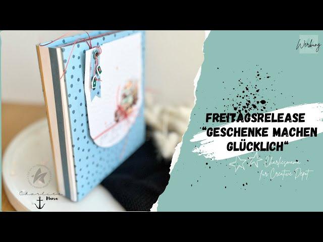 Freitagsrelease bei Creative Depot „Geschenke machen glücklich“ | Buchrückenbindung mit Designpapier