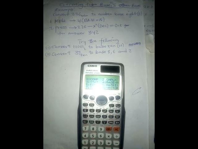 Converting from base 10 to other bases using calculator