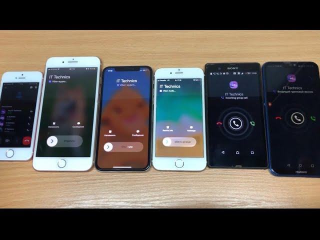 Viber Group Call iphone SE calls iPhone 8+, X,6 & Sony & Huawei