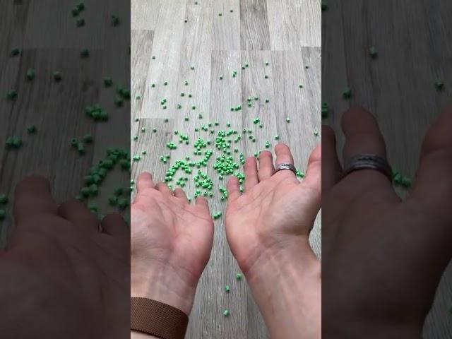 Throwing green beads | Reverse video #shorts