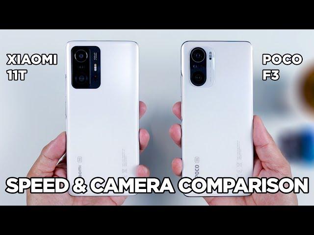 Xiaomi 11T vs  POCO F3 SPEED TEST & CAMERA Comparison | Zeibiz