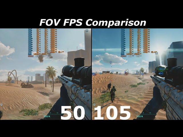 LOW FOV v HIGH FOV - FPS Test COMPARISON - Battlefield 2042