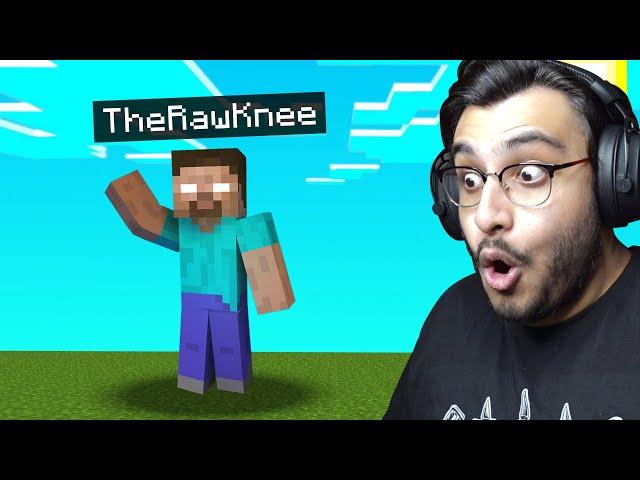 MINECRAFT BUT I CAN BECOME HEROBRINE | RAWKNEE