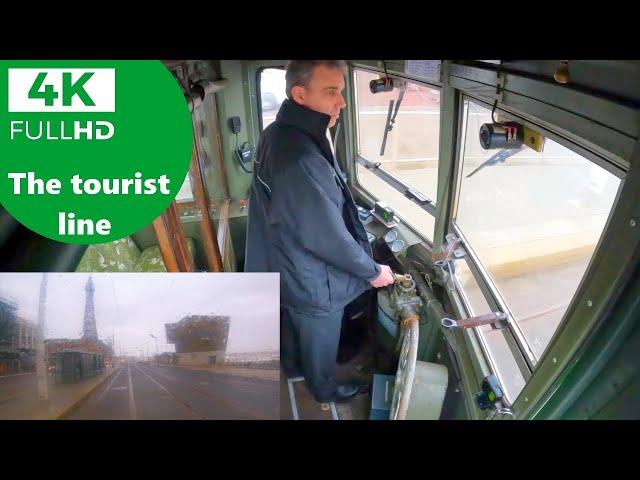 1 Hour Cab Ride on 90 Year Old Tram At Blackpool [4k 60fps]