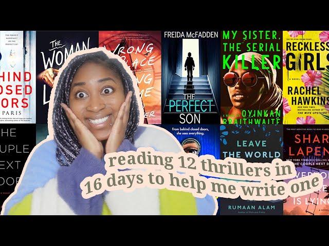 Writing Vlog: I Read 12 Thrillers in 16 Days to Help Me Write One [CC]
