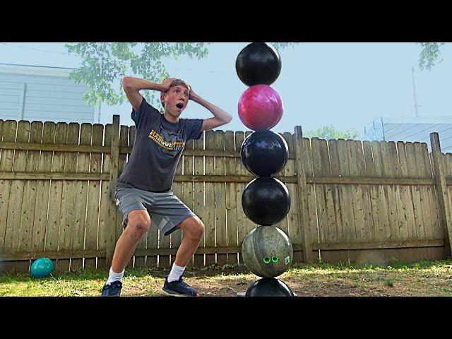 Stacking Bowling Balls Challenge | That's Amazing