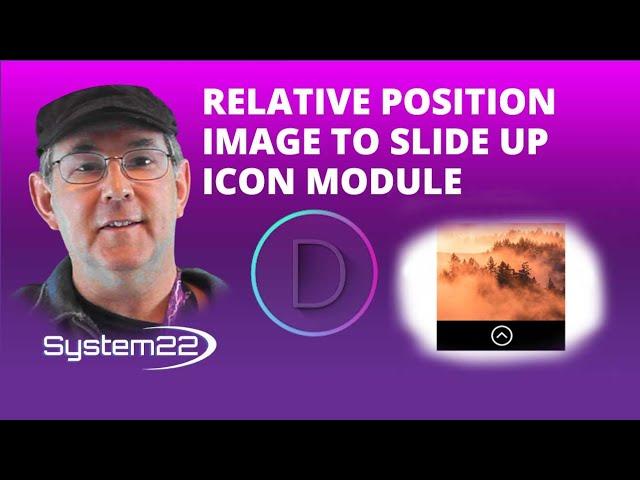 Divi Theme Relative Position Image To Slide Up Icon Module On Hover 