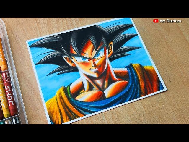 How to Draw Goku Step-by-Step Anime Art Oil Pastel Tutorial