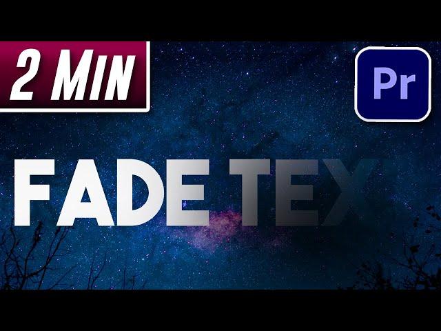 Cinematic Text Fade Transition | Premiere Pro