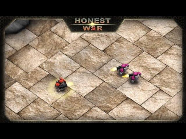 Honest War - 3D стратегия (RTS) БОЙ - 1 Миротворец (+ щит + разгон) VS 2 Миротворцев.