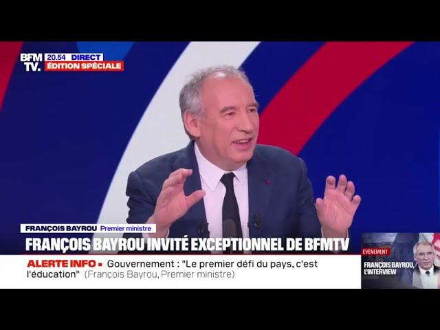 Bayrou essaie de dire des trucs