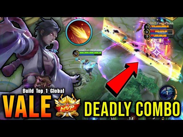 One Shot Combo Kills!! Vale 100% Deadly - Build Top 1 Global Vale ~ MLBB