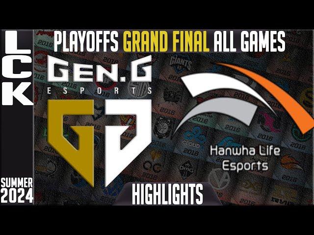 GEN vs HLE Highlights ALL GAMES | LCK GRAND FINAL Summer 2024 Playoffs | Gen.G vs Hanwha Life Esport