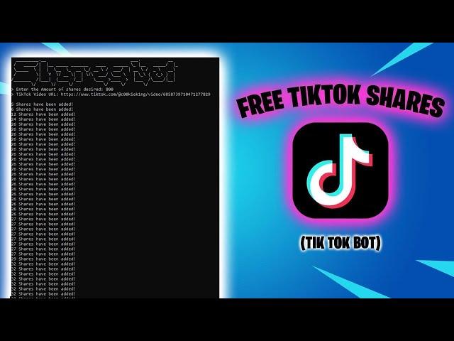 How To Get A FREE TikTok Share Bot | BakusiOoO check description