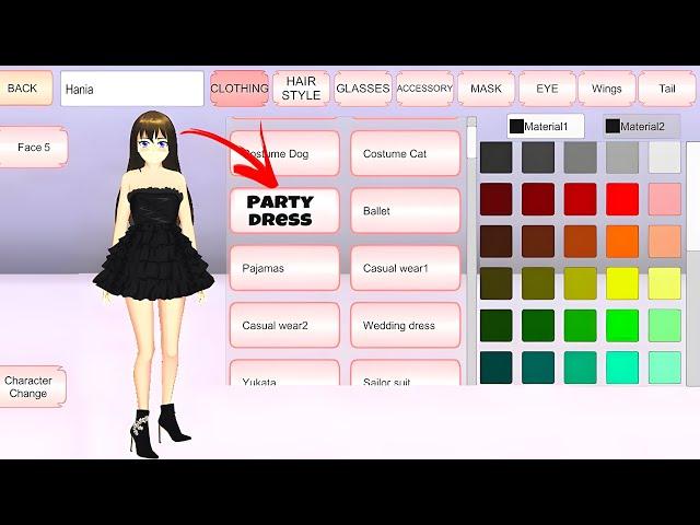 NEW PARTY DRESS IN BLACK COLOR || SAKURA SCHOOL SIMULATOR || NEW TUTORIAL VIDEO🫶️