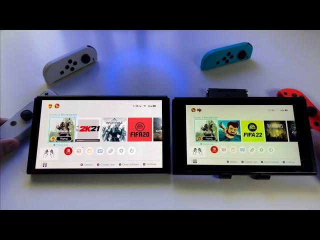 Switch OLED vs Switch V2 should you upgrade to Switch OLED? screen & gameplay comparison review